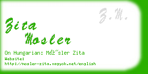 zita mosler business card
